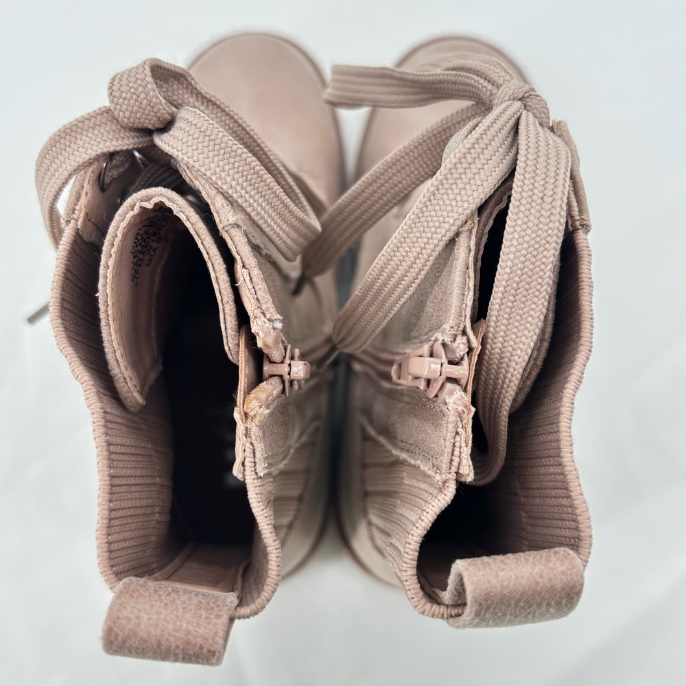 Mia Kids Girls’ Everli Glitter Combat Boot in Blush Size 13 w Side Zipper NWOT - Picture 10 of 14